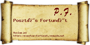 Posztós Fortunát névjegykártya